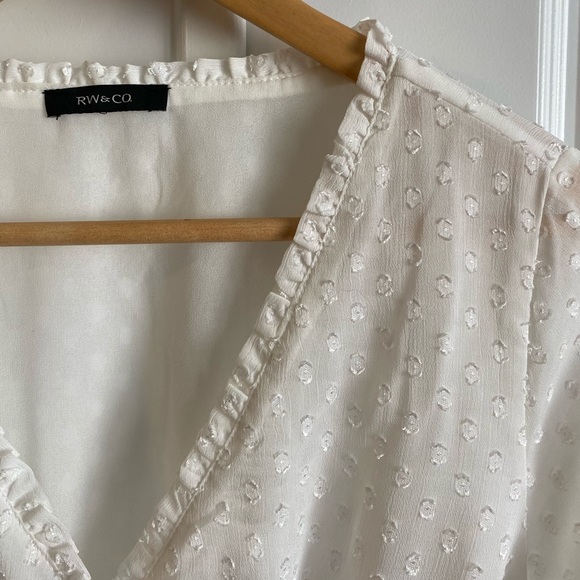RW&CO. Long-Sleeve Ruffled Wrap Blouse - Picture 2 of 12